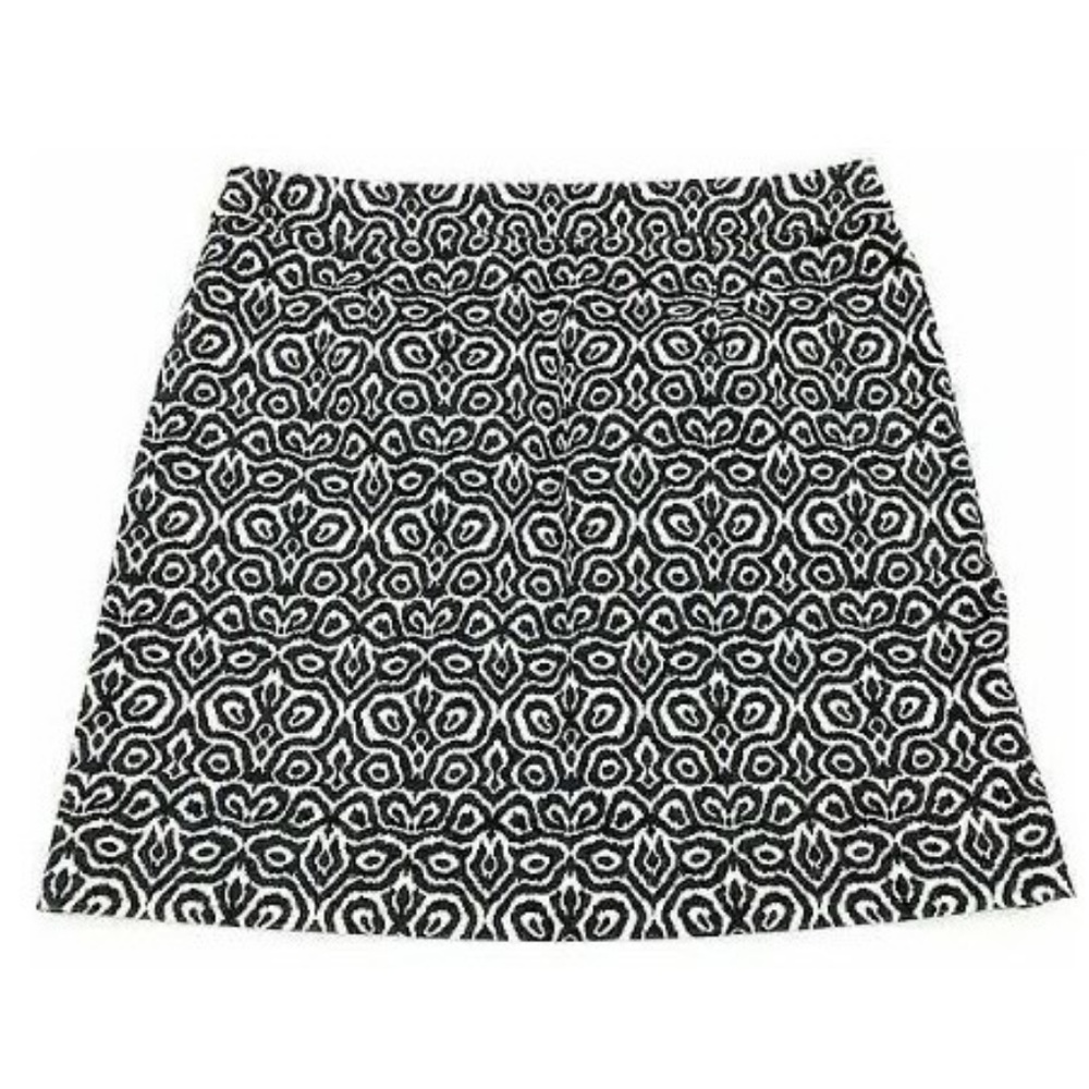 J Crew Paisley Mini Skirt Sz 0 Pockets Blue White